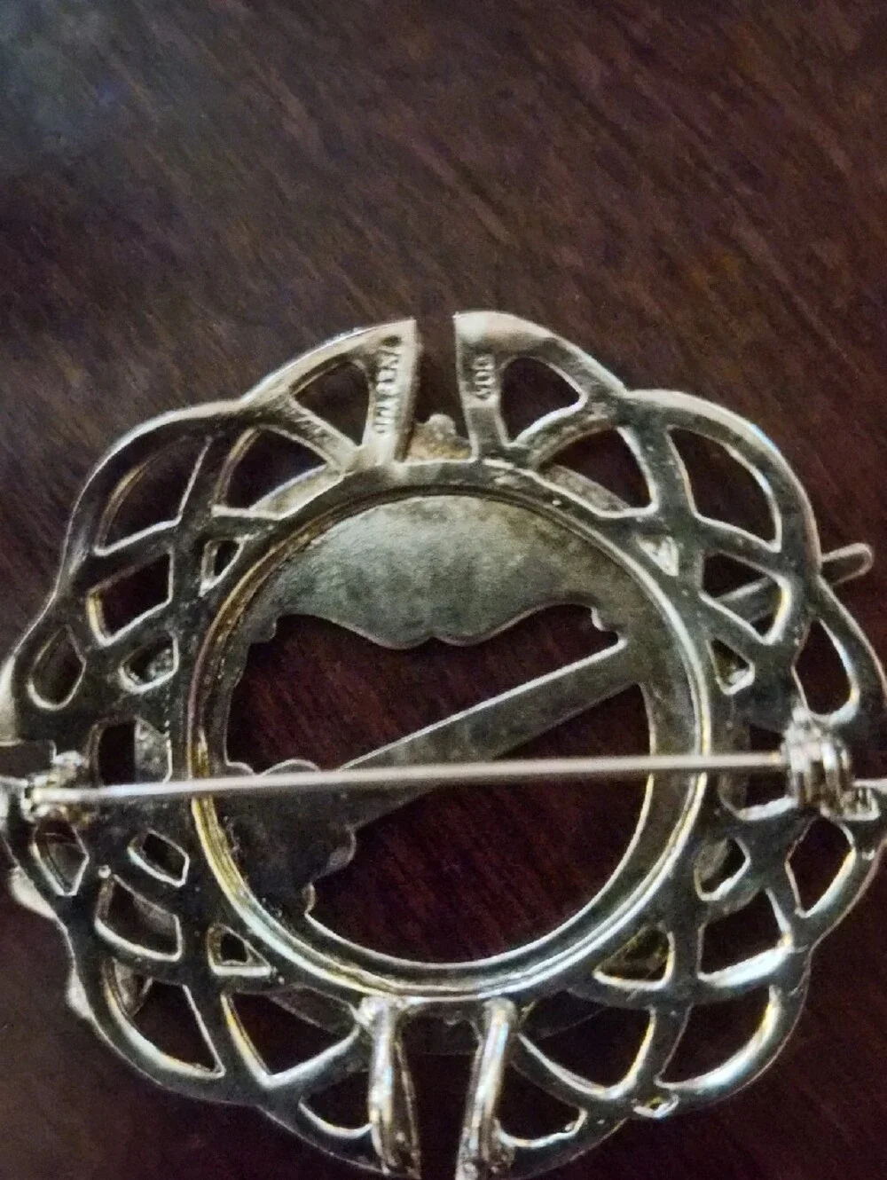 Michael Goldstone Sterling Silver Celtic Knot Brooch Pendant Signed Ireland